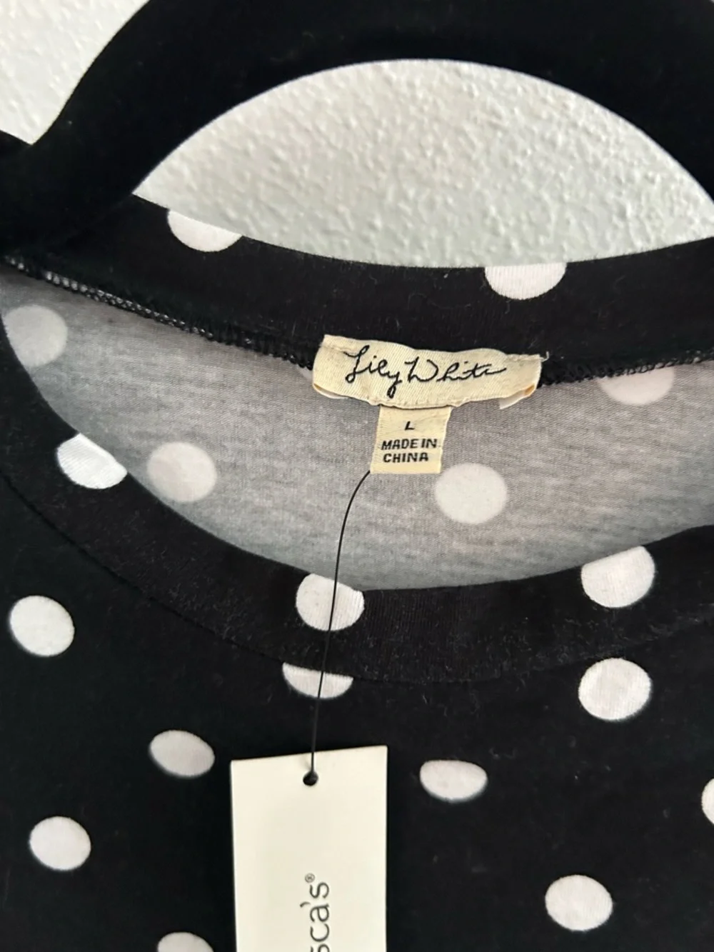 Lily White Black & White Polka Dot Ruffle Shoulder One-Piece